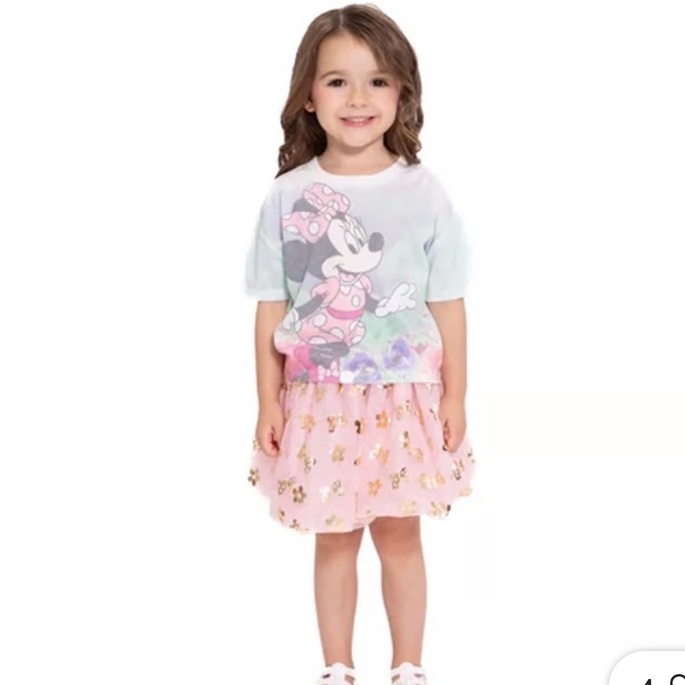Disney Minnie Mouse Girls 3 piece Set with hooded sweatshirt, tutu,t-shirt 2T - Picture 4 of 6